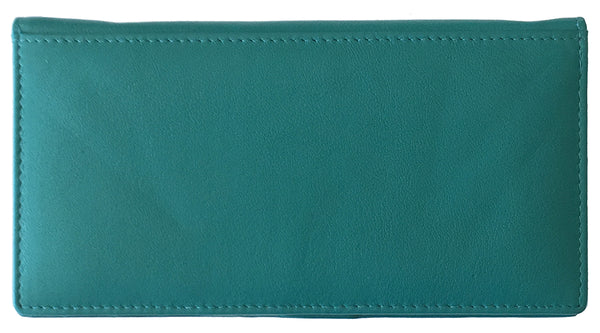 RFID Leather Checkbook Cover with Credit Card Slots and Pen Holder - A&A Creative Designs