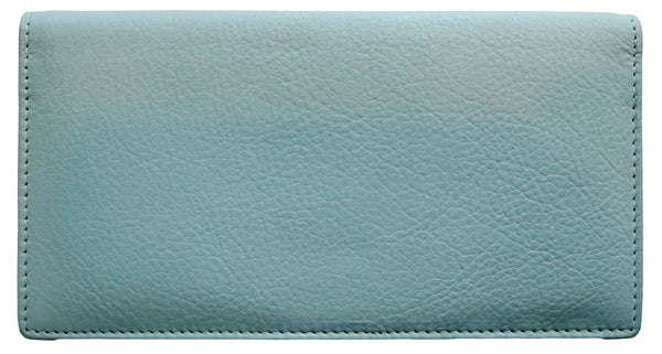 RFID Leather Checkbook Cover with Credit Card Slots and Pen Holder - A&A Creative Designs