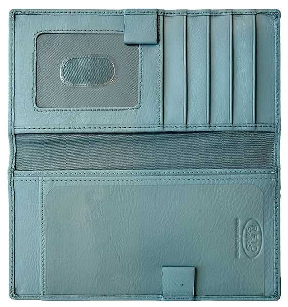 RFID Leather Checkbook Cover with Credit Card Slots and Pen Holder - A&A Creative Designs