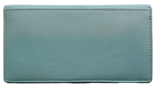 RFID Leather Checkbook Cover with Credit Card Slots and Pen Holder - A&A Creative Designs