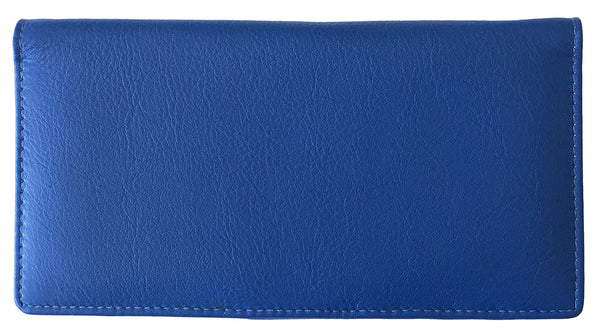 RFID Leather Checkbook Cover with Credit Card Slots and Pen Holder - A&A Creative Designs