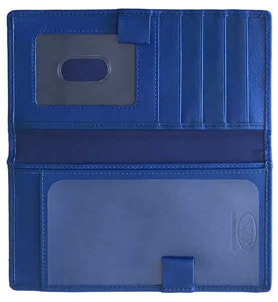 RFID Leather Checkbook Cover with Credit Card Slots and Pen Holder - A&A Creative Designs