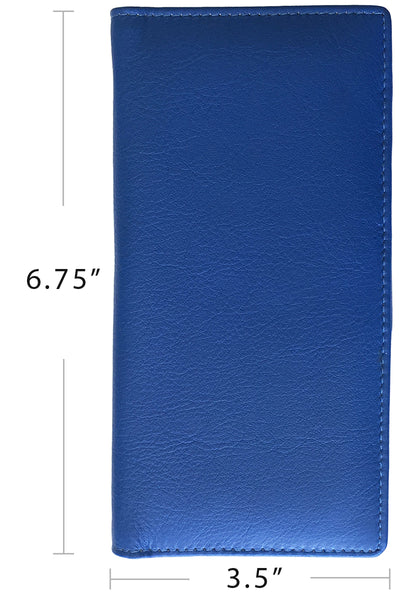 RFID Leather Checkbook Cover with Credit Card Slots and Pen Holder - A&A Creative Designs