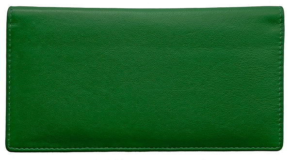 RFID Leather Checkbook Cover with Credit Card Slots and Pen Holder - A&A Creative Designs