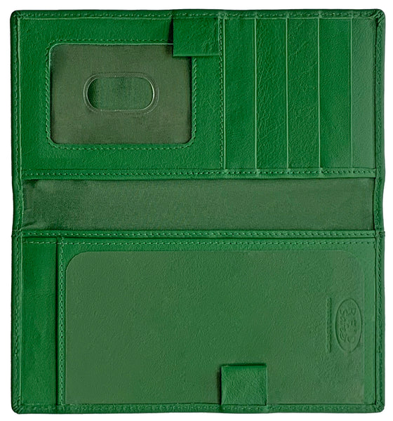 RFID Leather Checkbook Cover with Credit Card Slots and Pen Holder - A&A Creative Designs