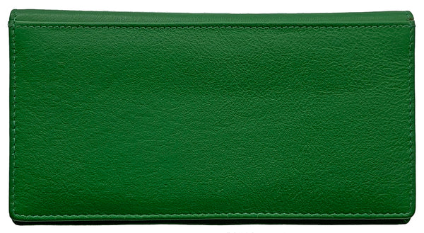 RFID Leather Checkbook Cover with Credit Card Slots and Pen Holder - A&A Creative Designs
