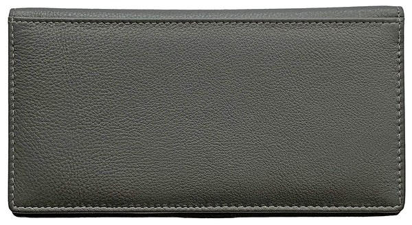 RFID Leather Checkbook Cover with Credit Card Slots and Pen Holder - A&A Creative Designs