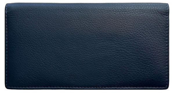 RFID Leather Checkbook Cover with Credit Card Slots and Pen Holder - A&A Creative Designs