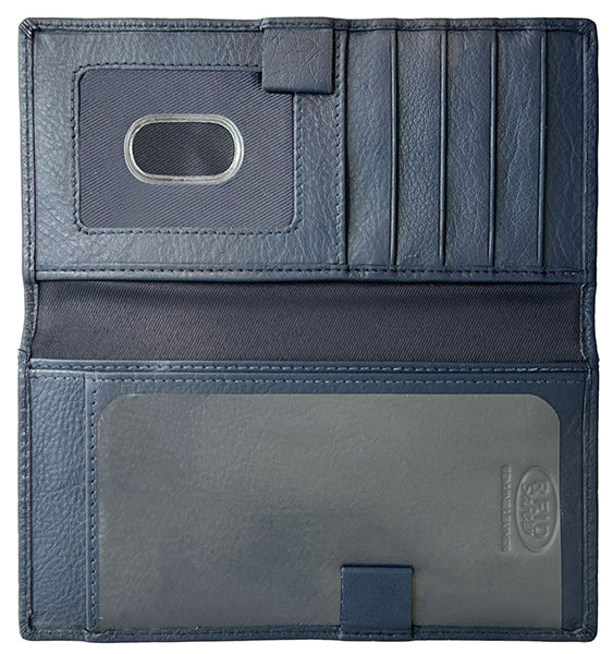 RFID Leather Checkbook Cover with Credit Card Slots and Pen Holder - A&A Creative Designs