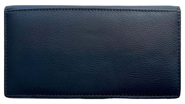 RFID Leather Checkbook Cover with Credit Card Slots and Pen Holder - A&A Creative Designs