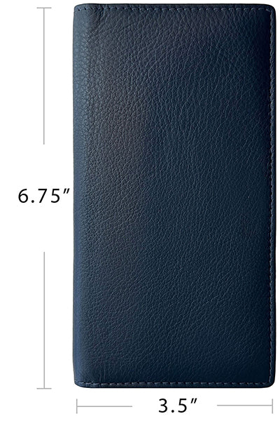 RFID Leather Checkbook Cover with Credit Card Slots and Pen Holder - A&A Creative Designs