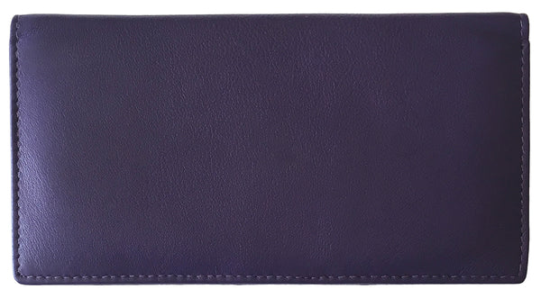 RFID Leather Checkbook Cover with Credit Card Slots and Pen Holder - A&A Creative Designs