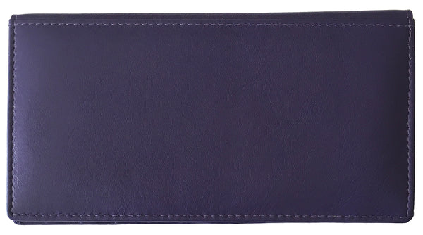 RFID Leather Checkbook Cover with Credit Card Slots and Pen Holder - A&A Creative Designs