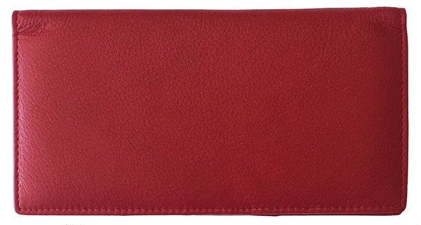 RFID Leather Checkbook Cover with Credit Card Slots and Pen Holder - A&A Creative Designs