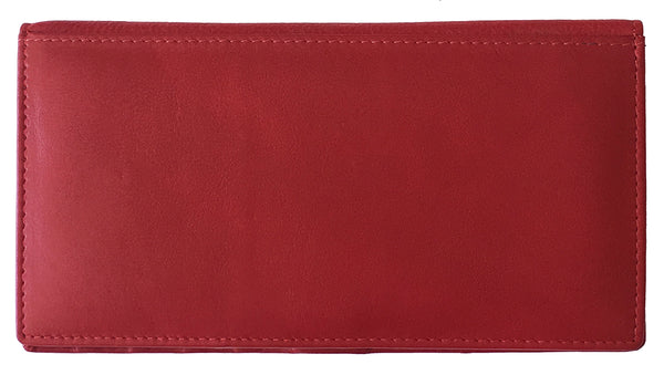 RFID Leather Checkbook Cover with Credit Card Slots and Pen Holder - A&A Creative Designs