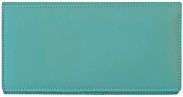RFID Leather Checkbook Cover with Credit Card Slots and Pen Holder - A&A Creative Designs