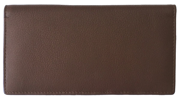 RFID Leather Checkbook Cover with Credit Card Slots and Pen Holder - A&A Creative Designs