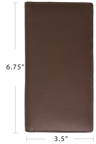 RFID Leather Checkbook Cover with Credit Card Slots and Pen Holder - A&A Creative Designs