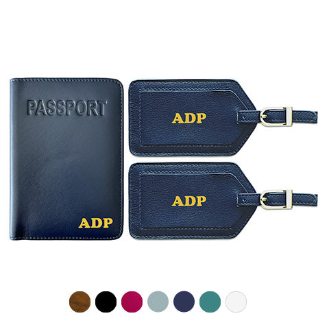 Personalized Passport Cover Holder and 2 Luggage Tags - A&A Creative Designs