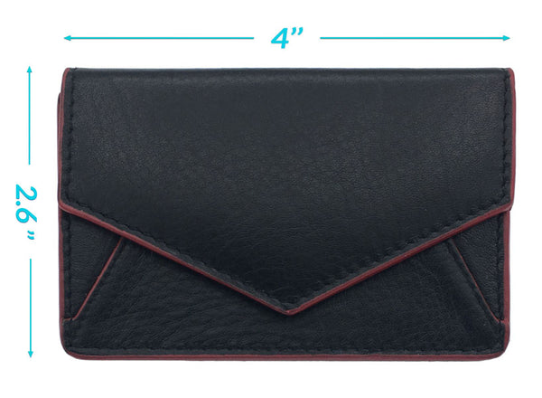 Genuine Leather Personalized RFID Card Holder - A&A Creative Designs