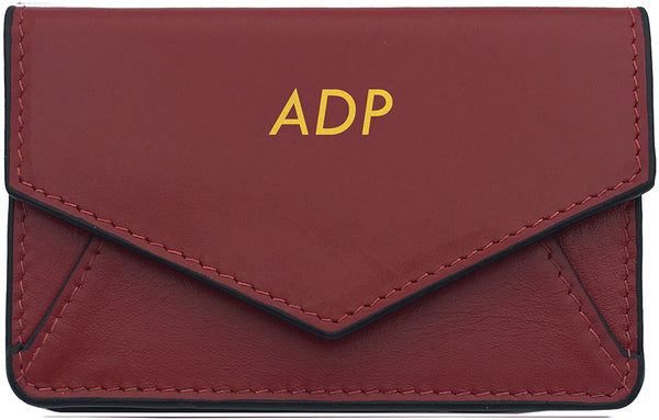 Genuine Leather Personalized RFID Card Holder - A&A Creative Designs