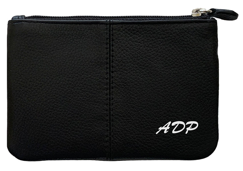 Personalized RFID Genuine Leather Coin Holder - A&A Creative Designs