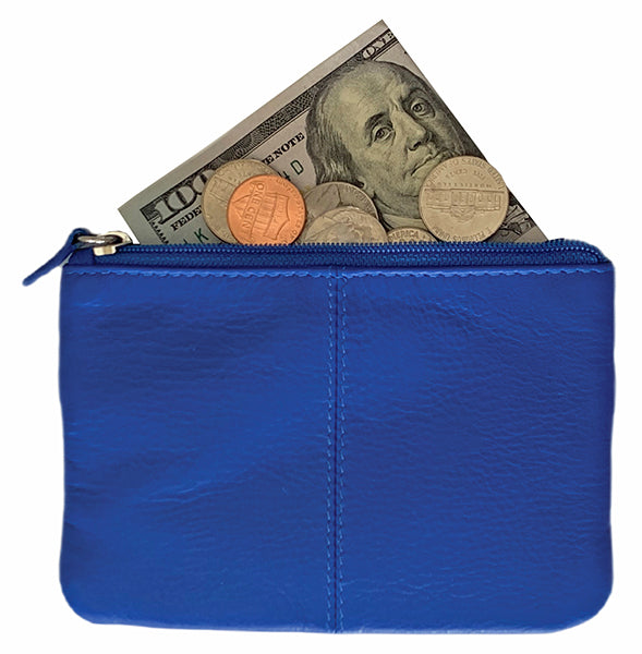 Personalized RFID Genuine Leather Coin Holder - A&A Creative Designs