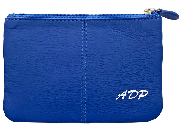 Personalized RFID Genuine Leather Coin Holder - A&A Creative Designs