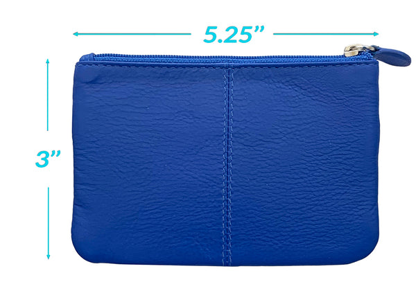 Personalized RFID Genuine Leather Coin Holder - A&A Creative Designs