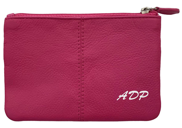 Personalized RFID Genuine Leather Coin Holder - A&A Creative Designs