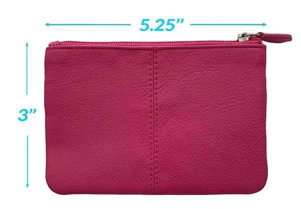 Personalized RFID Genuine Leather Coin Holder - A&A Creative Designs