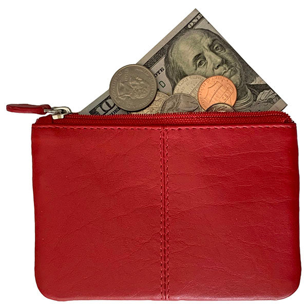 Personalized RFID Genuine Leather Coin Holder - A&A Creative Designs