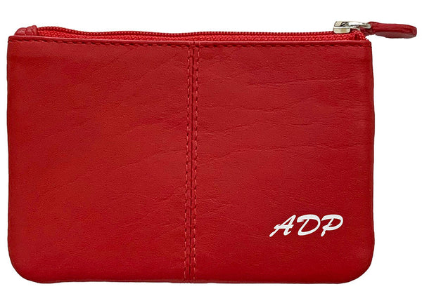 Personalized RFID Genuine Leather Coin Holder - A&A Creative Designs