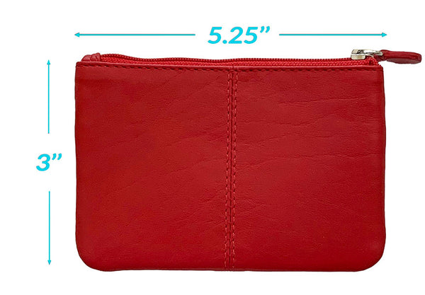 Personalized RFID Genuine Leather Coin Holder - A&A Creative Designs