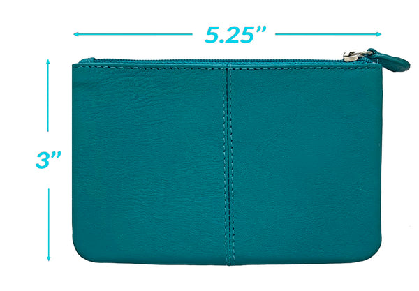 Personalized RFID Genuine Leather Coin Holder - A&A Creative Designs
