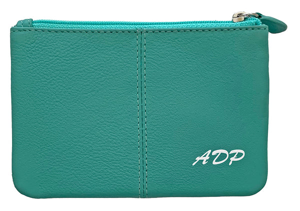 Personalized RFID Genuine Leather Coin Holder - A&A Creative Designs