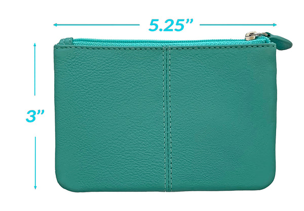 Personalized RFID Genuine Leather Coin Holder - A&A Creative Designs