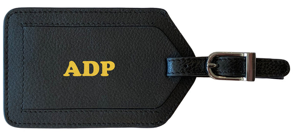 Personalized Monogrammed Leather Luggage Tag - A&A Creative Designs