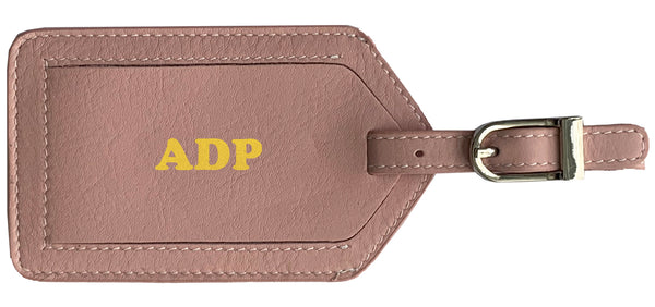 Personalized Monogrammed Leather Luggage Tag - A&A Creative Designs
