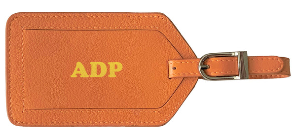 Personalized Monogrammed Leather Luggage Tag - A&A Creative Designs