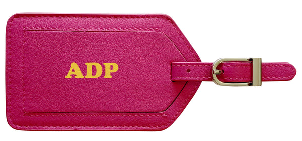 Personalized Monogrammed Leather Luggage Tag - A&A Creative Designs