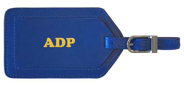 Personalized Monogrammed Leather Luggage Tag - A&A Creative Designs