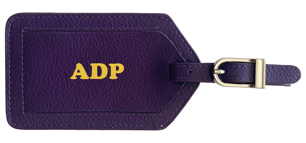 Personalized Monogrammed Leather Luggage Tag - A&A Creative Designs