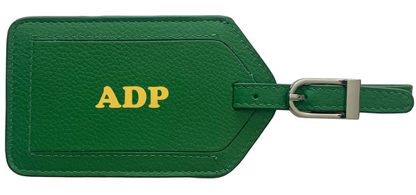 Personalized Monogrammed Leather Luggage Tag - A&A Creative Designs