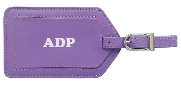 Personalized Monogrammed Leather Luggage Tag - A&A Creative Designs