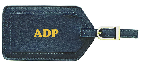 Personalized Monogrammed Leather Luggage Tag - A&A Creative Designs