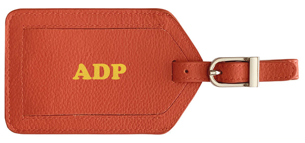 Personalized Monogrammed Leather Luggage Tag - A&A Creative Designs
