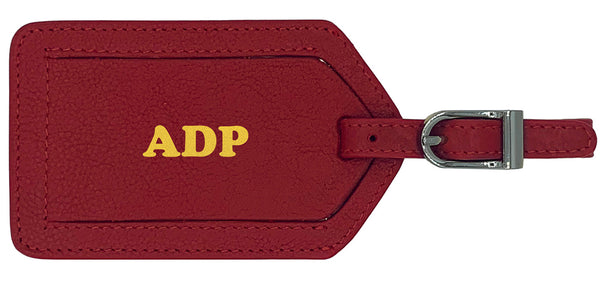 Personalized Monogrammed Leather Luggage Tag - A&A Creative Designs