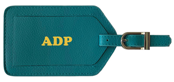 Personalized Monogrammed Leather Luggage Tag - A&A Creative Designs