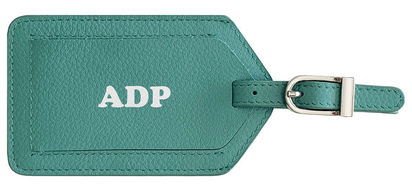 Personalized Monogrammed Leather Luggage Tag - A&A Creative Designs